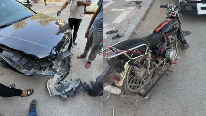 Suruç'ta otomobil ile motosiklet çarpıştı: 2 kişi yaralandı