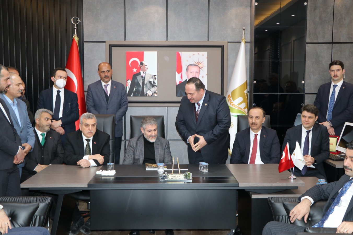 Bakan Nebati'den, Başkan Salih Ekinci'ye ziyaret