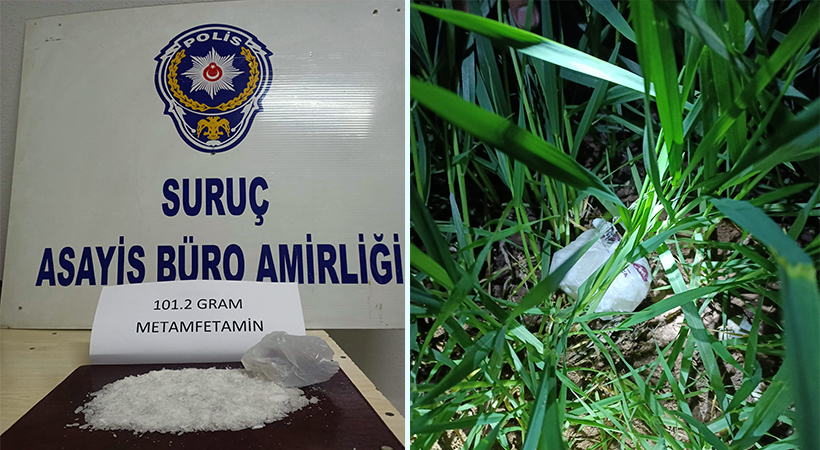 Suruç'ta durdurulan araçta metamfetamin ele geçirildi