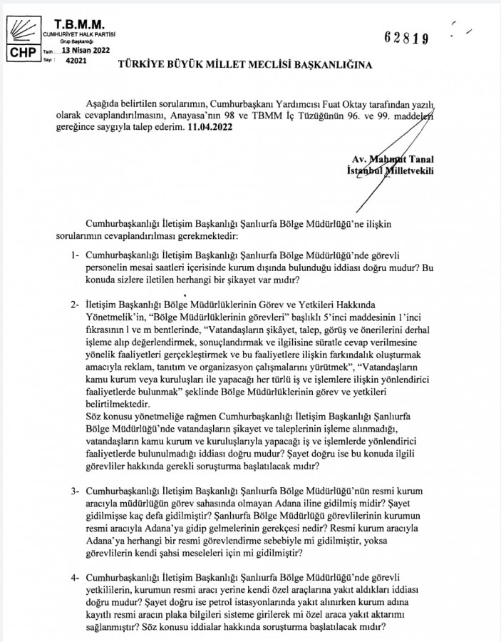 Şanlıurfa'da müdür görevden alındı! Vekil önergeyi hatırlattı