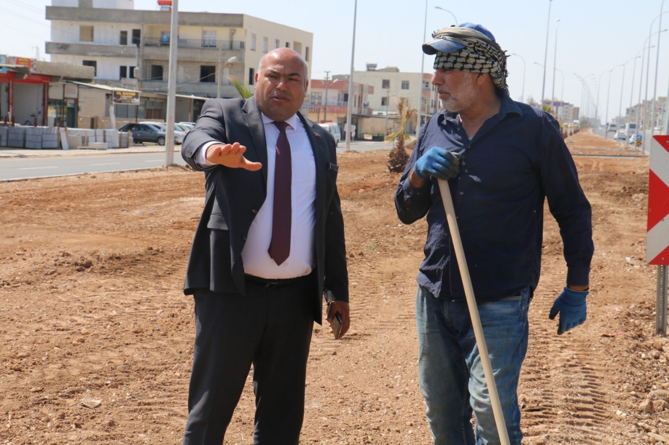 Prestij Caddesi’nde peyzaj çalışması