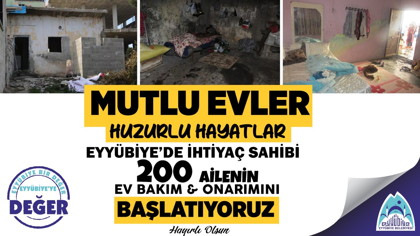 Eyyübiye’de 200 ailenin evi yenilenecek