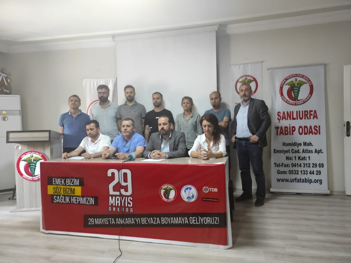 Şanlıurfa Tabip Odası’ndan Ankara’daki mitinge çağrı!
