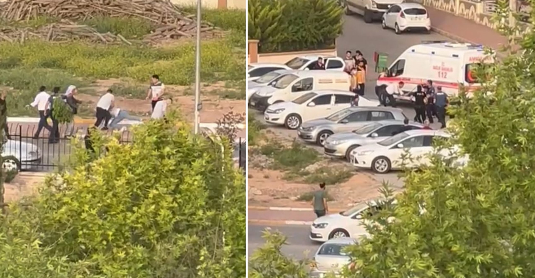 Urfa'da yol verme kavgasında polis biber gazı sıktı... O anlar görüntülendi