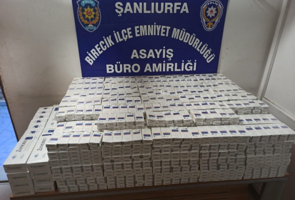 Birecik’te kaçak sigara operasyonu: 1 gözaltı