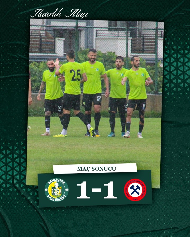 Şanlıurfaspor hazırlık maçında 1-1 berabere kaldı