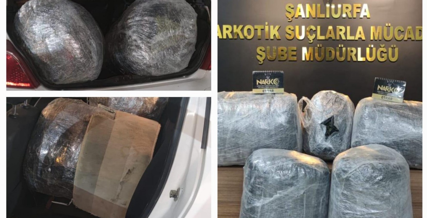 Şanlıurfa’da durdurulan iki araçtan esrar çıktı!