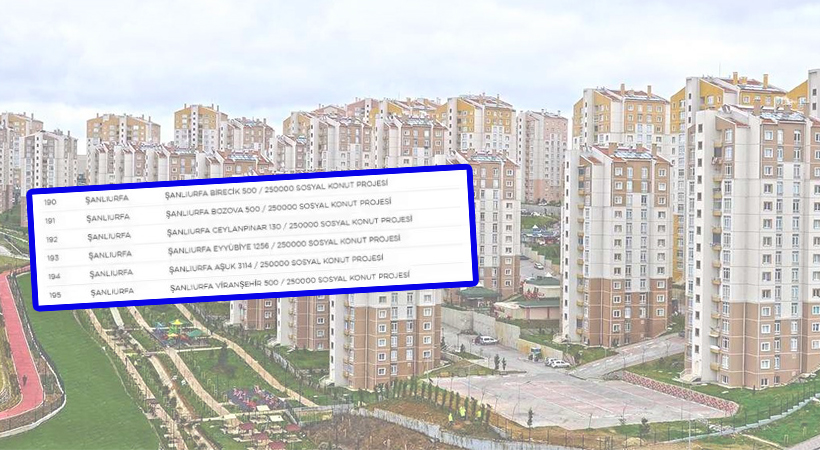 Şanlıurfa’da yapılacak konut sayısı ve yerleri belli oldu