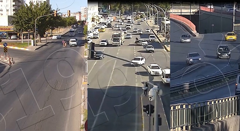 Urfa'da ağustosta mobese kamerasına yansıyan kazalar