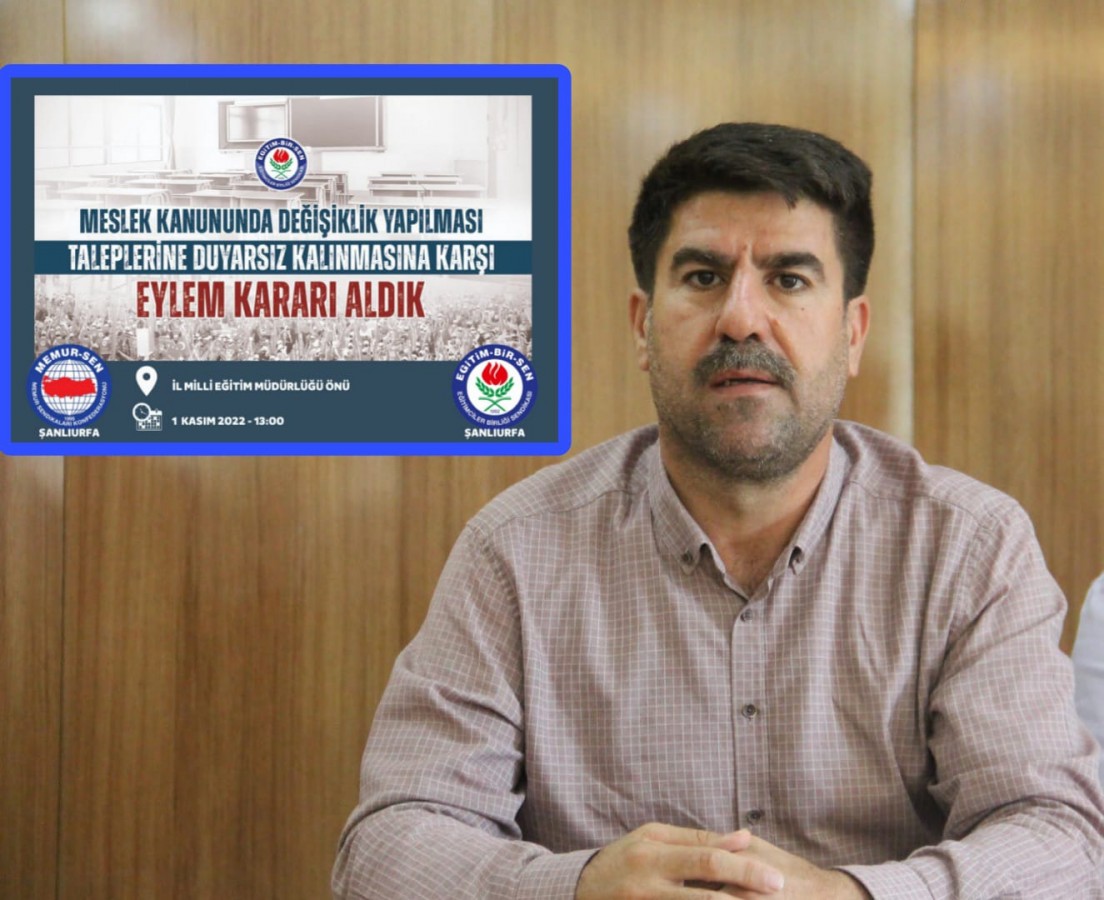 Eğitim-Bir-Sen Şanlıurfa Şubesi’nden eylem kararı!