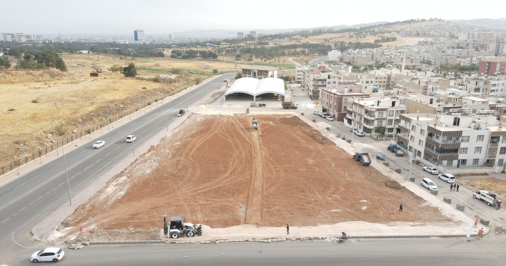 Ahmet Yesevi Mahallesindeki yeni parkın yapımı sürüyor