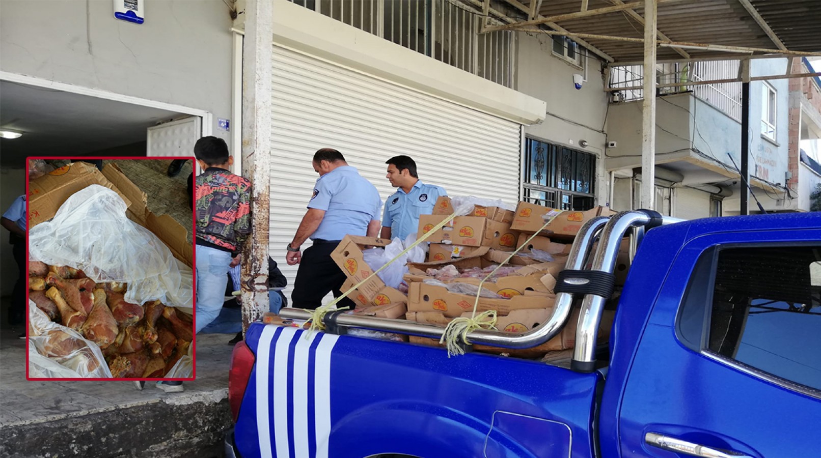 Urfa’da zabıtanın denetiminde 1 ton bozuk tavuk eti ele geçirildi