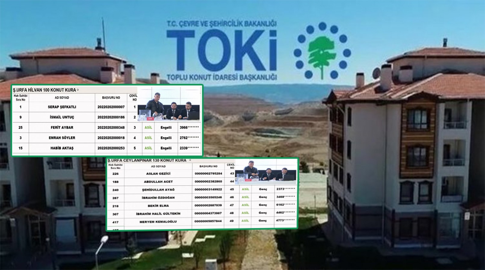 Urfa'da TOKİ konutlarının kura çekimi yapıldı