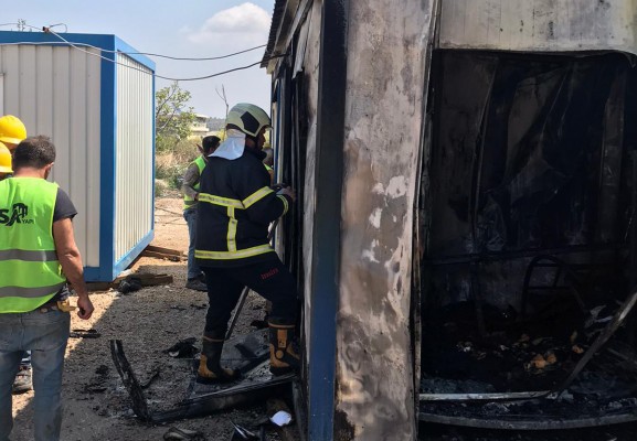Şanlıurfa’da konteyner yangını