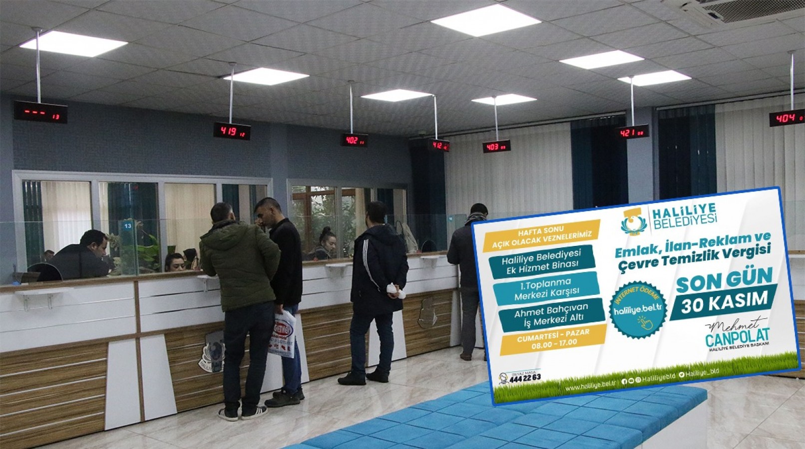 Haliliye'de vergi ödemelerine internet kolaylığı