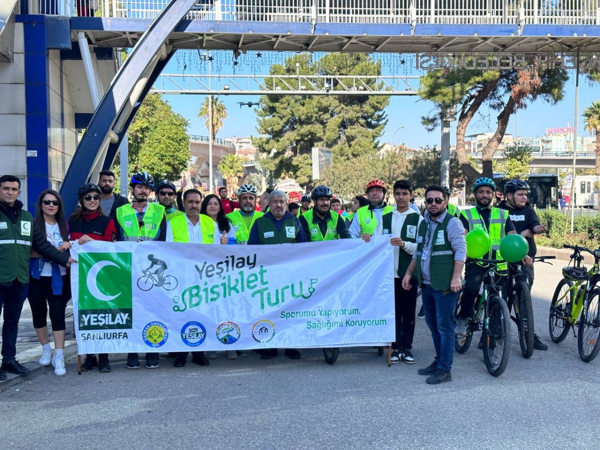 Şanlıurfa'da kansere karşı farkındalık için pedal çevirdiler