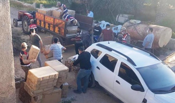 Şanlıurfa'da kaçak 128 bin makaron ele geçirildi