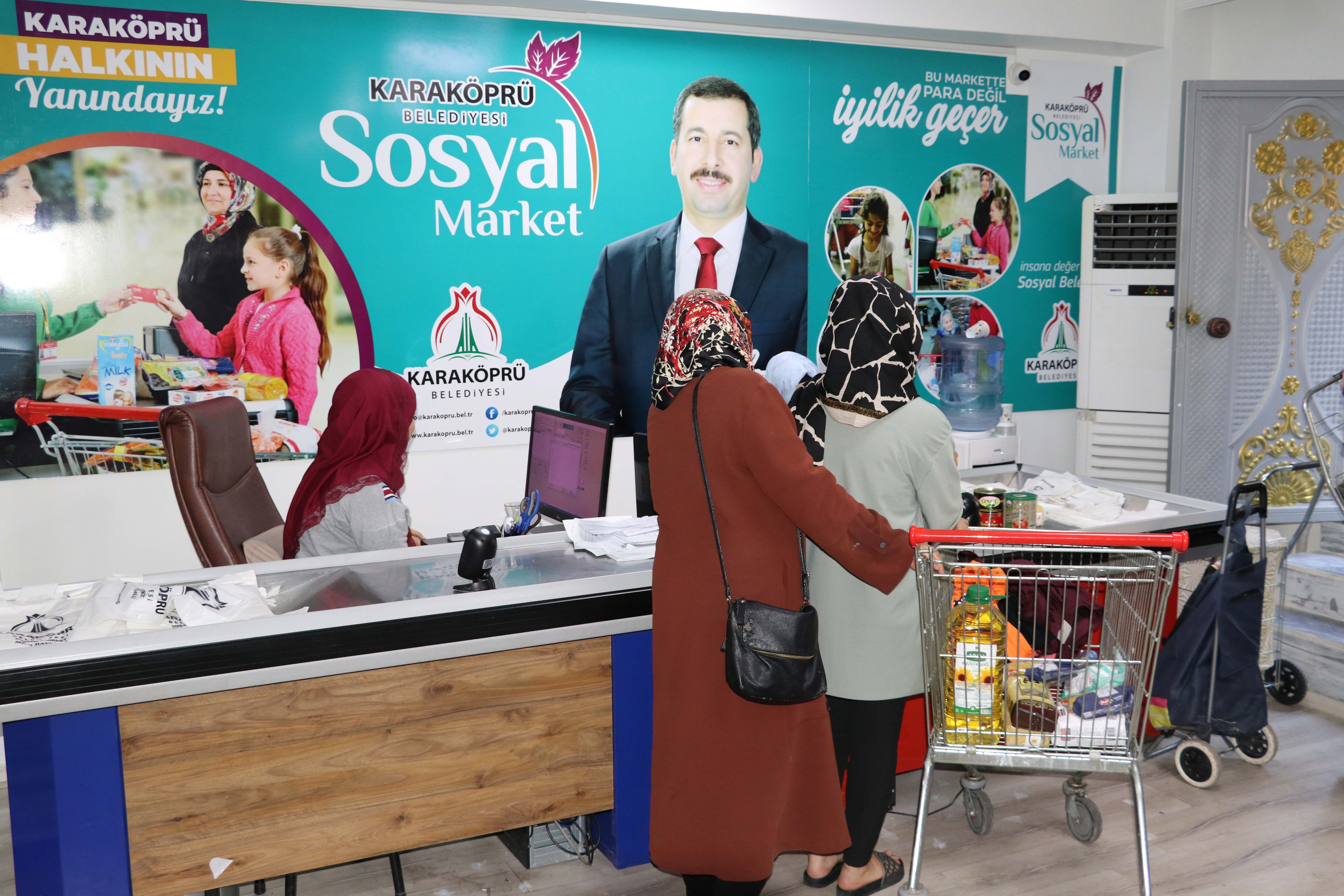 Karaköprü’de ihtiyaçlar sosyal markette gideriliyor