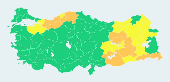 AFAD'dan Şanlıurfa dahil 31 il için meteorolojik uyarı