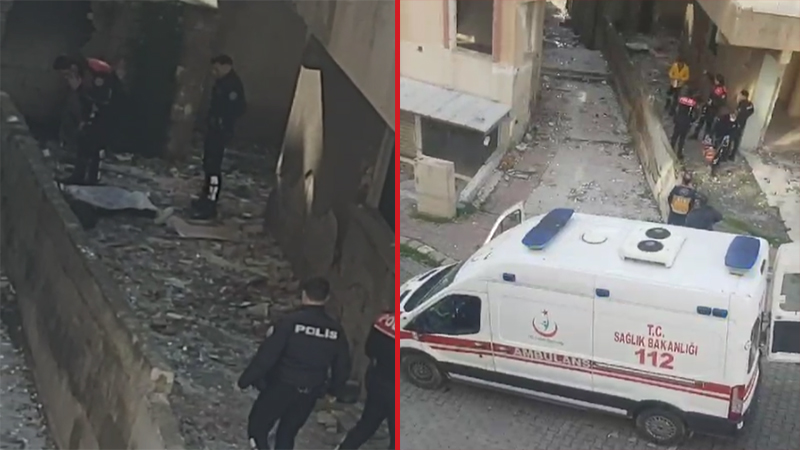 Haliliye’de deprem sonrası boşaltılan binadan düşen şahıs öldü