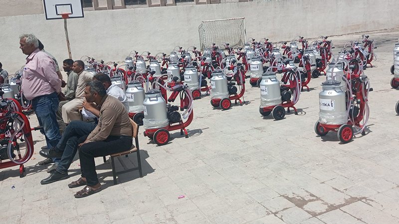 Şanlıurfa'da Suriyeli vatandaşlara süt sağım makinesi dağıtımı yapıldı!