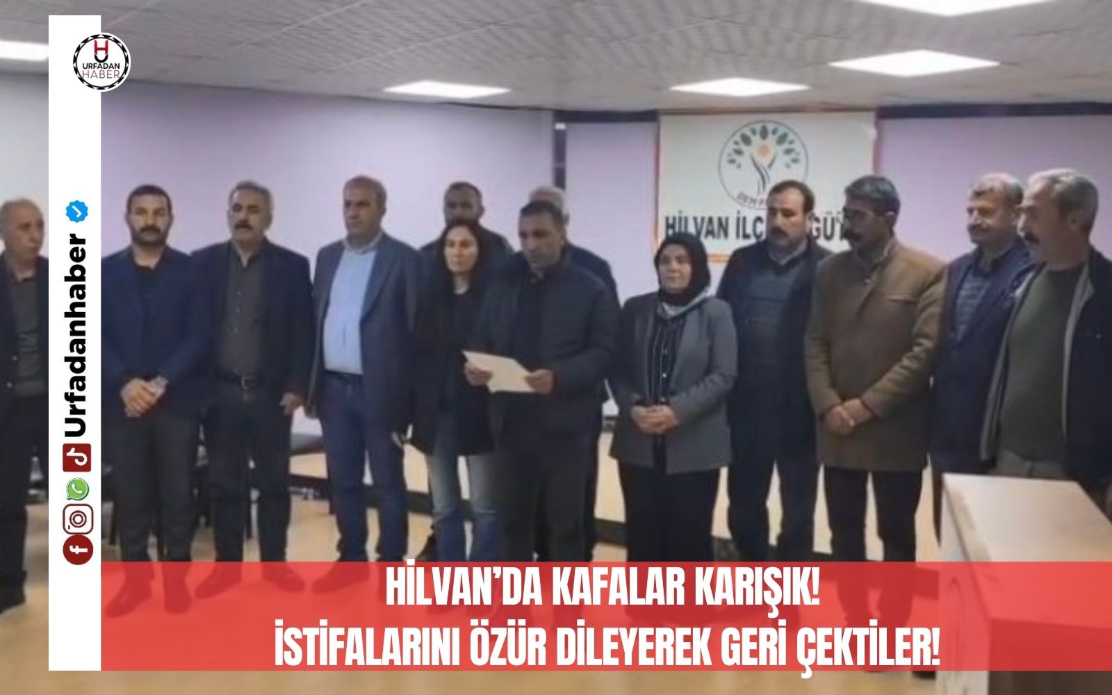 Hilvan’da kafalar karışık! İstifalarını özür dileyerek geri çektiler!