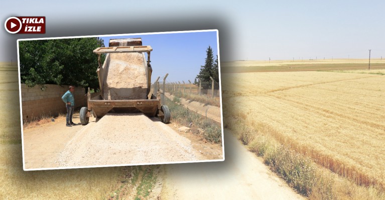 Akçakale’de 3 ayrı noktada yol çalışmaları