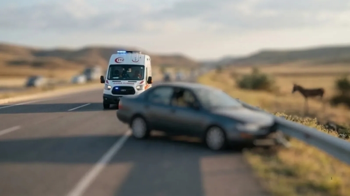 Yaralılar var! Urfa'nın ilçesinde eşek kazaya neden oldu!