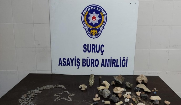 Suruç’ta çok sayıda tarihi eser ele geçirildi