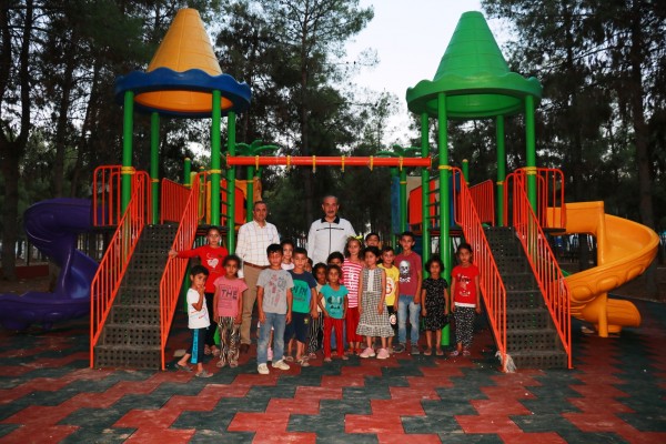 Mesire alanında çocuk parkı ve spor aletleri kuruldu