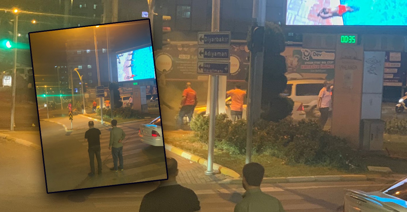 Araç motorundaki yangına itfaiyeden hızlı müdahale