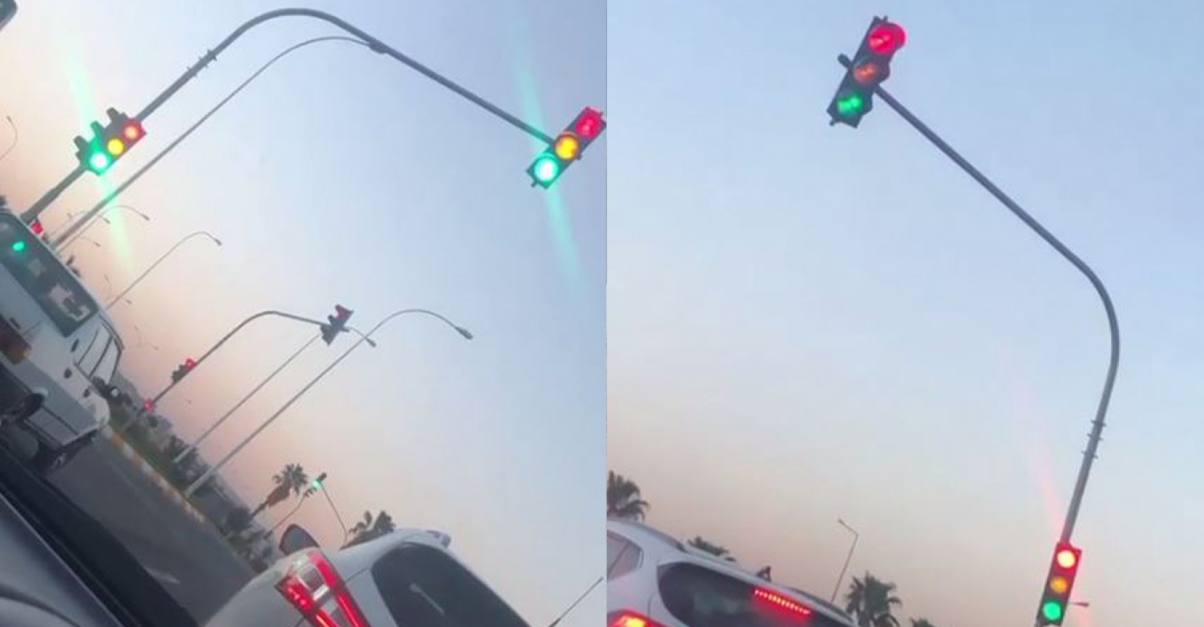 Urfa’da sürücüleri şaşkına çeviren trafik ışığı!