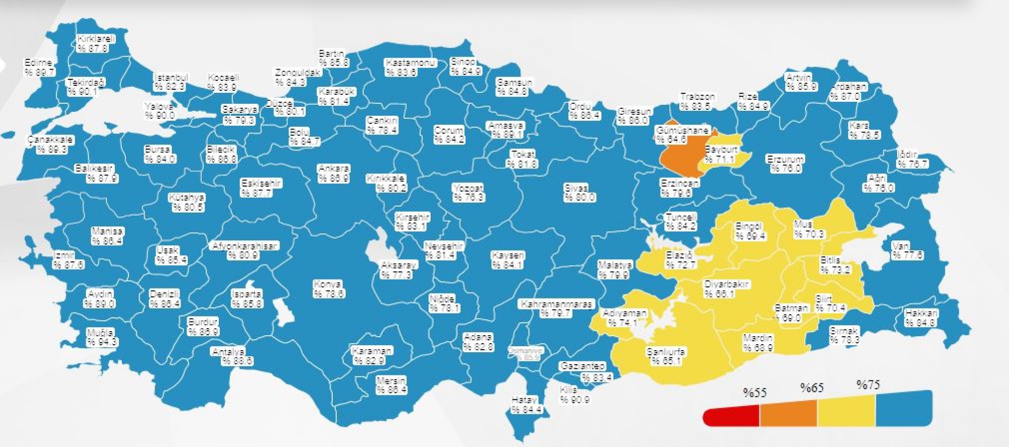 Urfa haritada sarı kategoriye geçti!