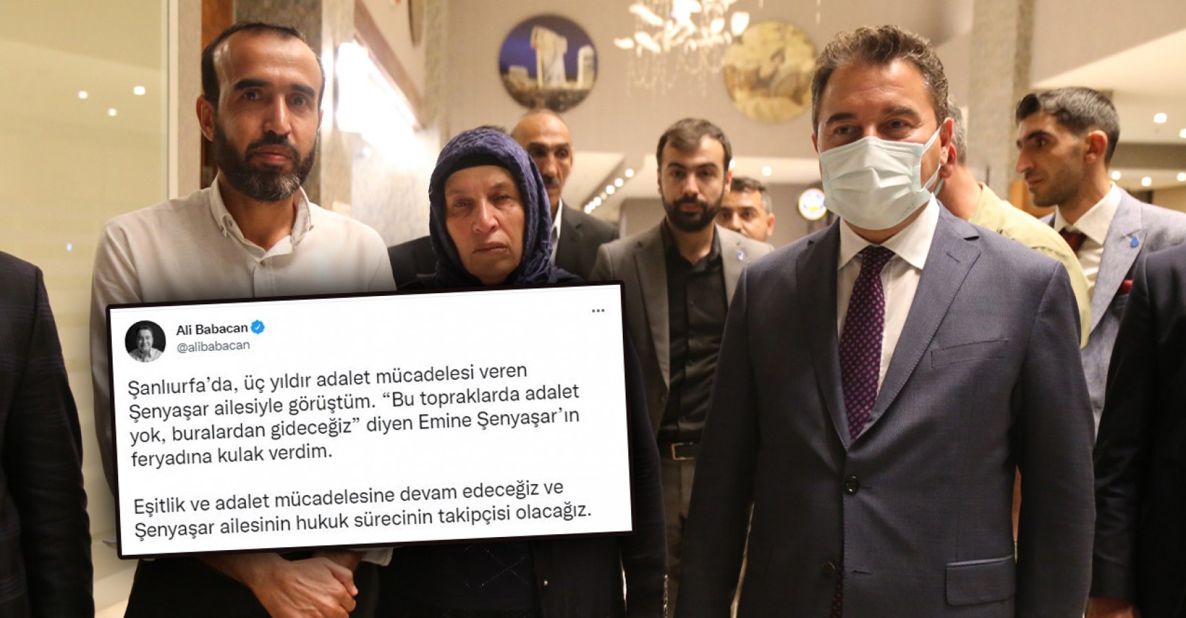 Babacan’dan Şenyaşar ailesi paylaşımı