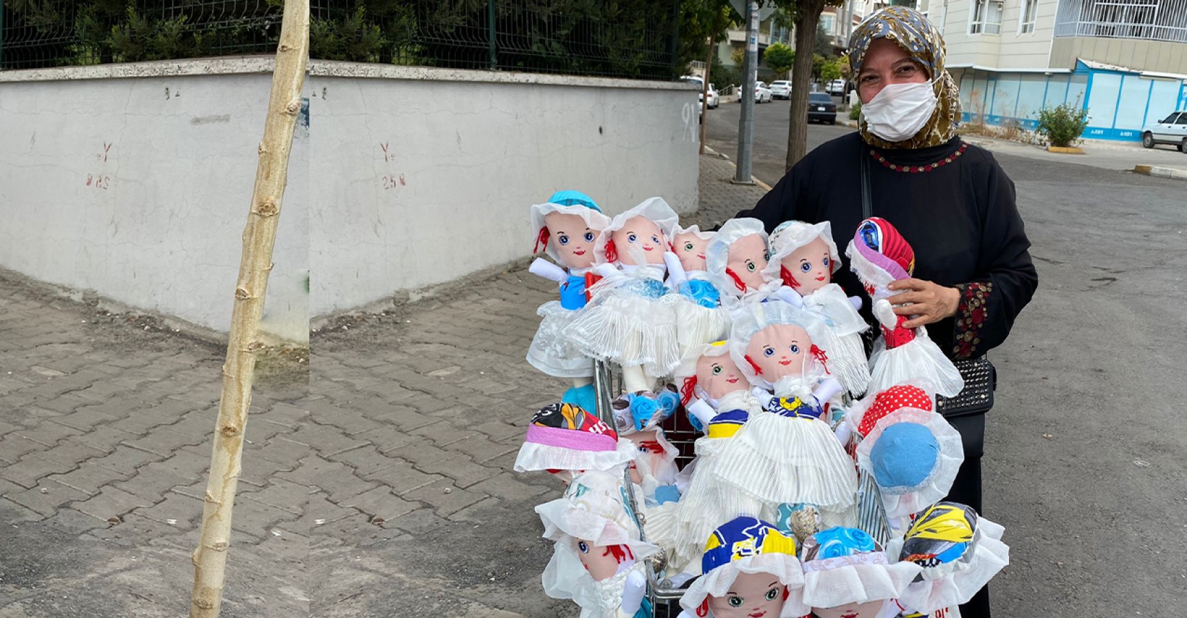Bez bebekle geçimini sağlıyor