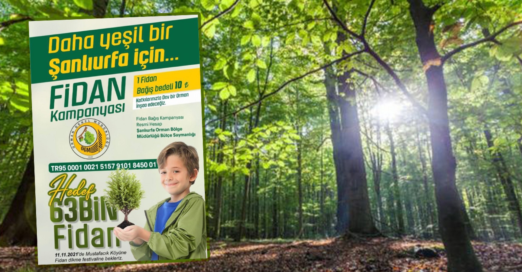 Şanlıurfa’da yeni fidan bağışı kampanyasına destek yağıyor!