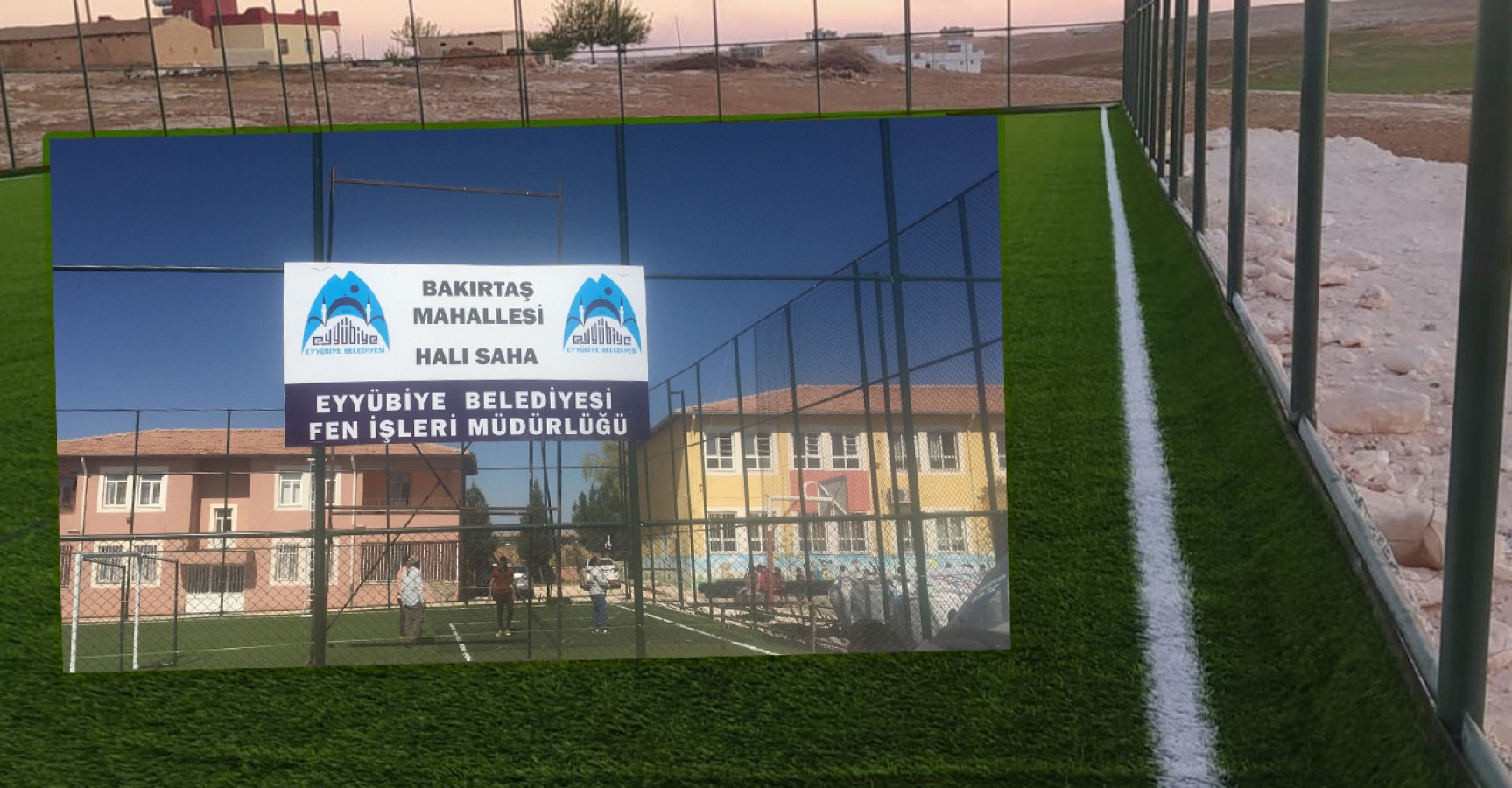 Eyyübiye’de belediyeden 2 suni çim saha