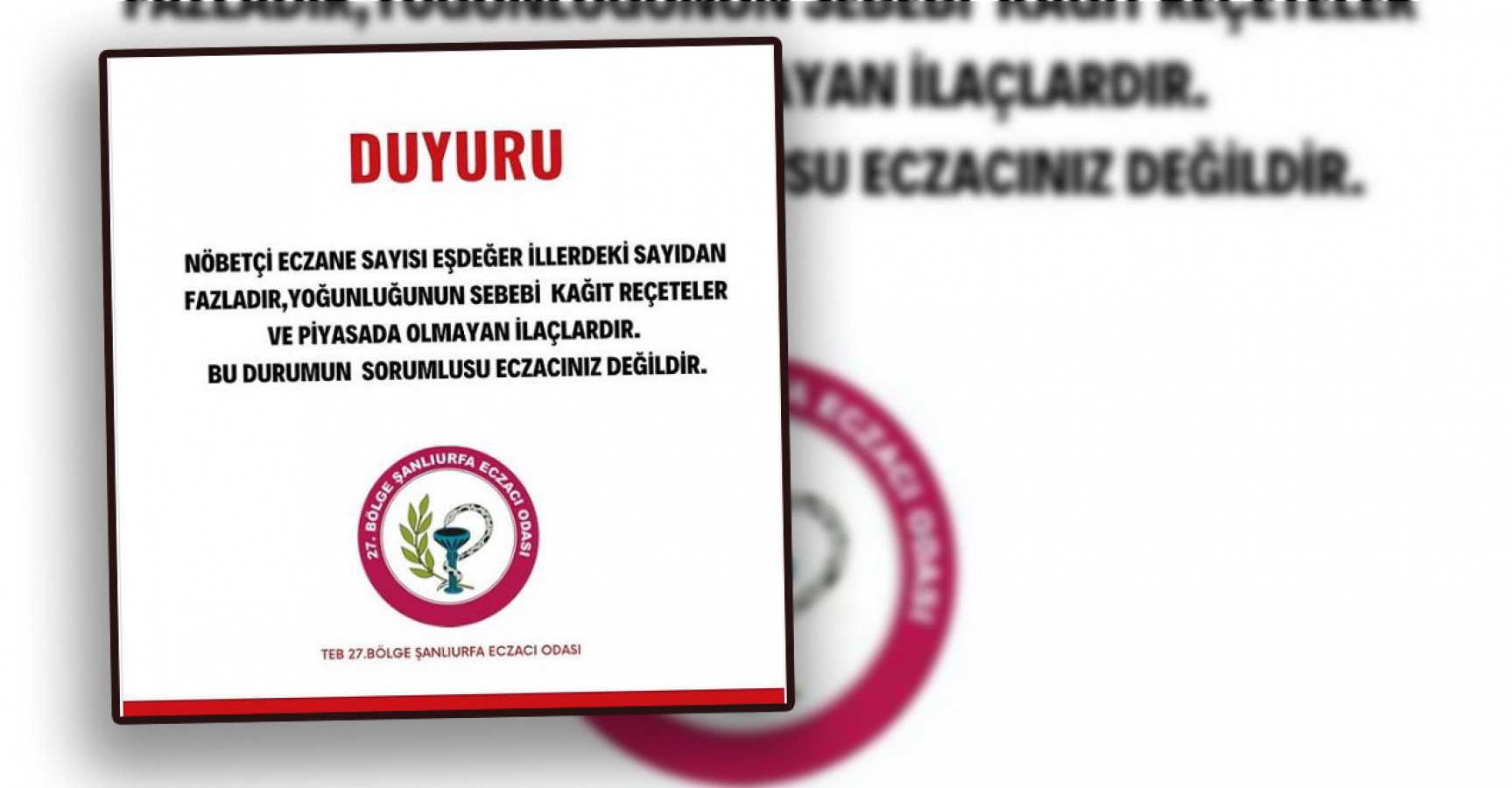 Eczacılar odası: “Sorumlusu biz değiliz”