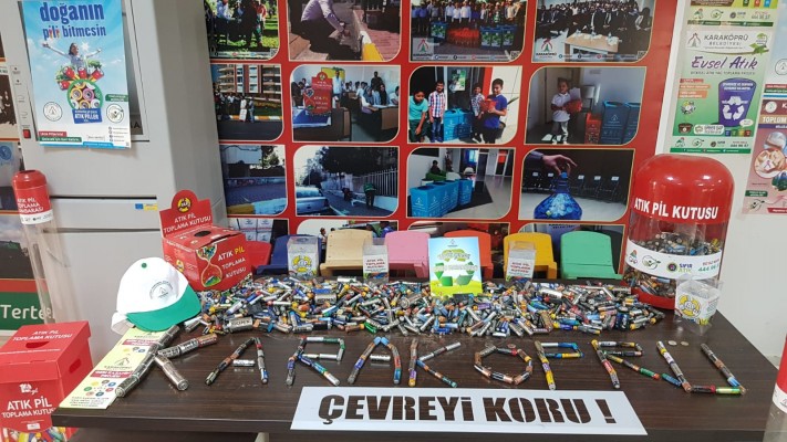 Karaköprü'de atık piller geri dönüşüme kazandırılıyor