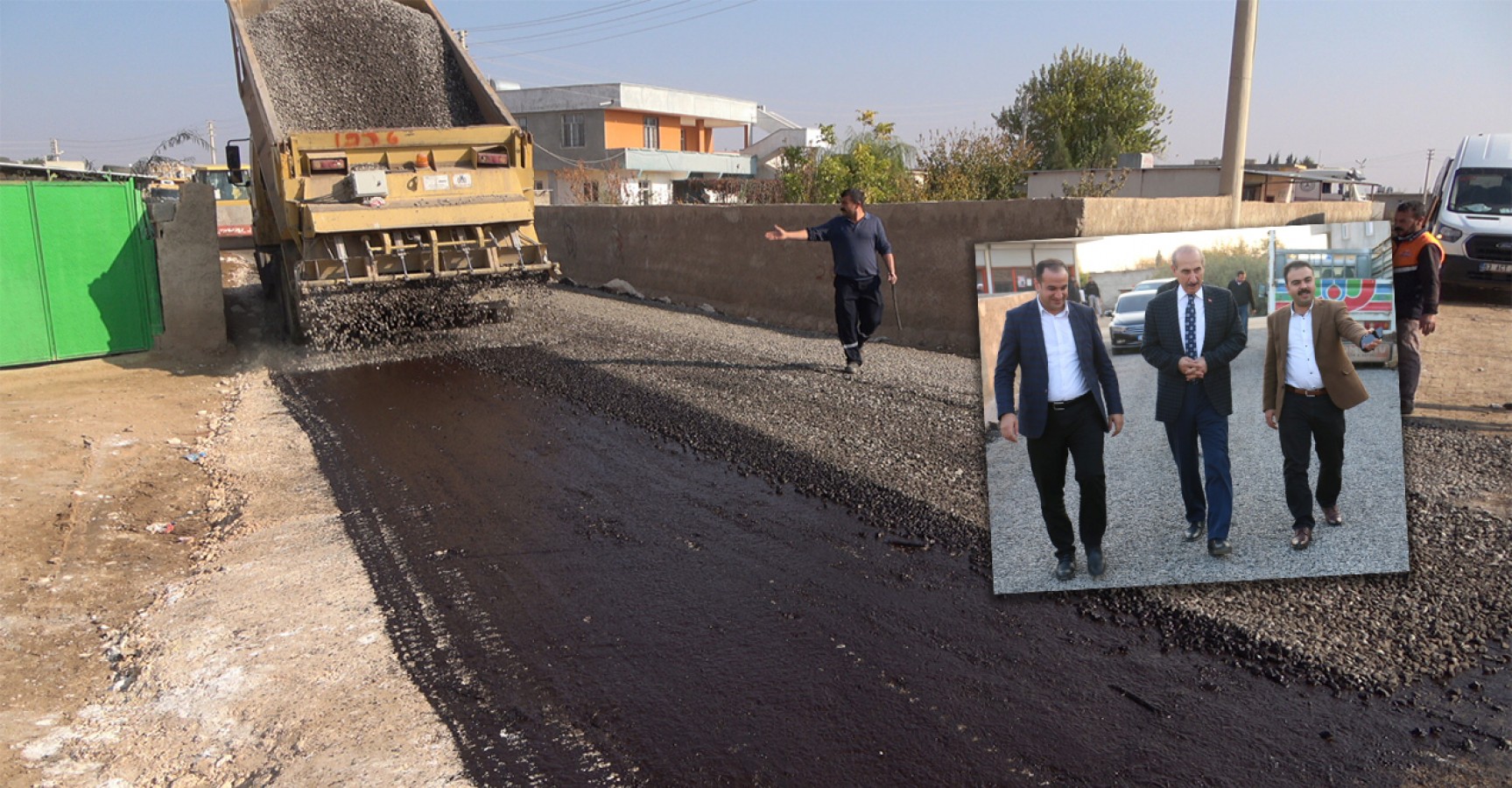 Akçakale’de kırsal mahallede asfalt serimi yapıldı