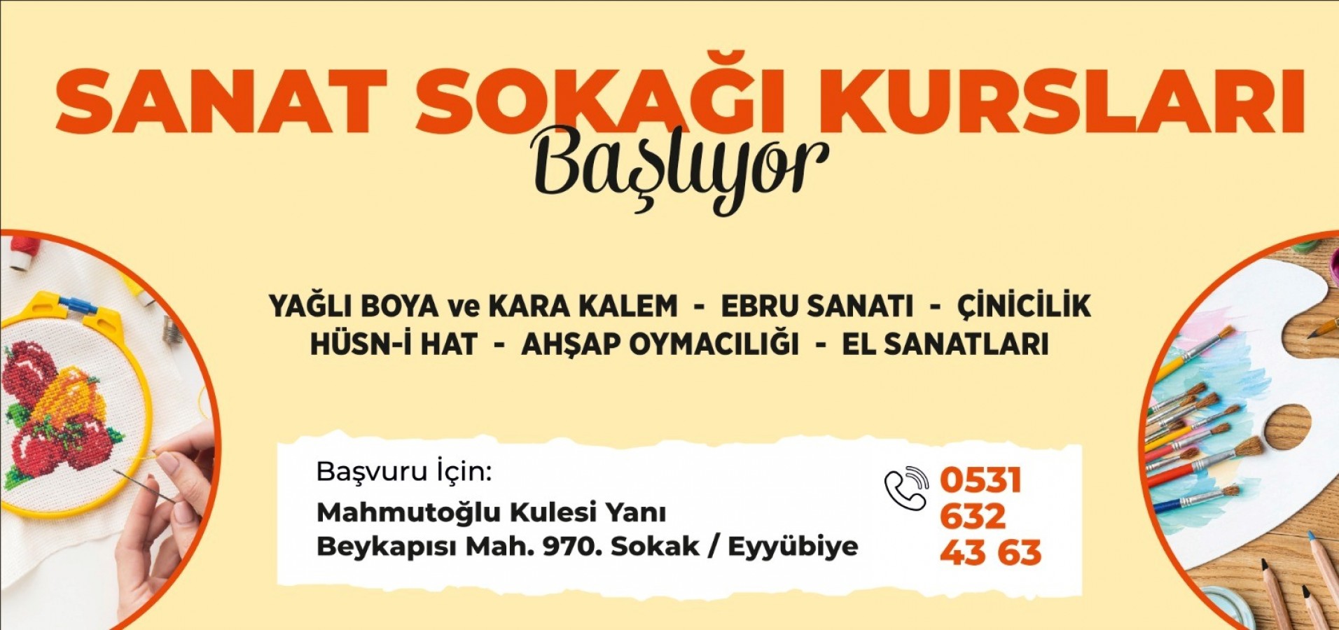 Sanat Sokağı’nda kurslar başlıyor