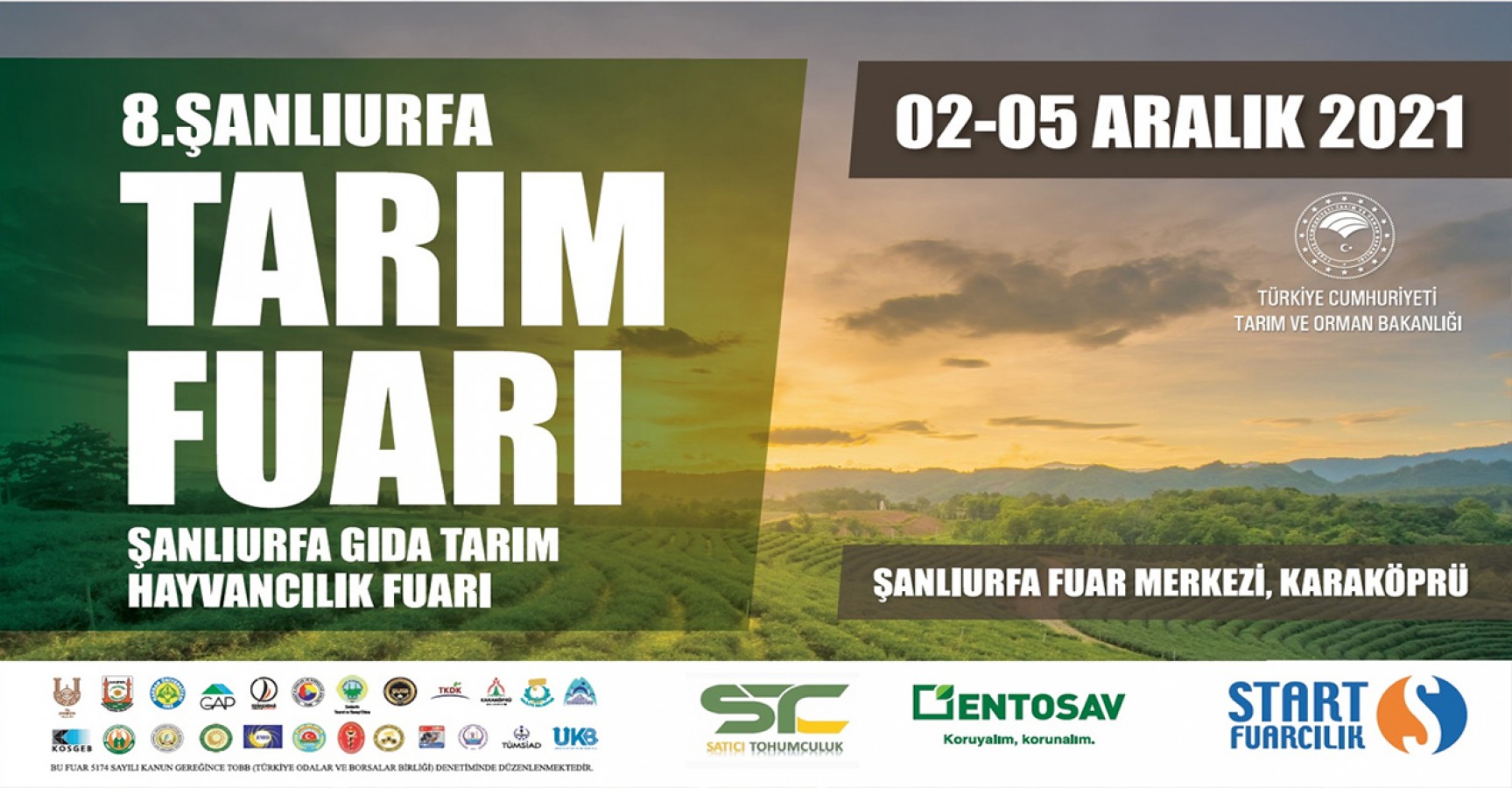 Urfa'da 8. Gıda Tarım ve Hayvancılık Fuarı düzenlenecek