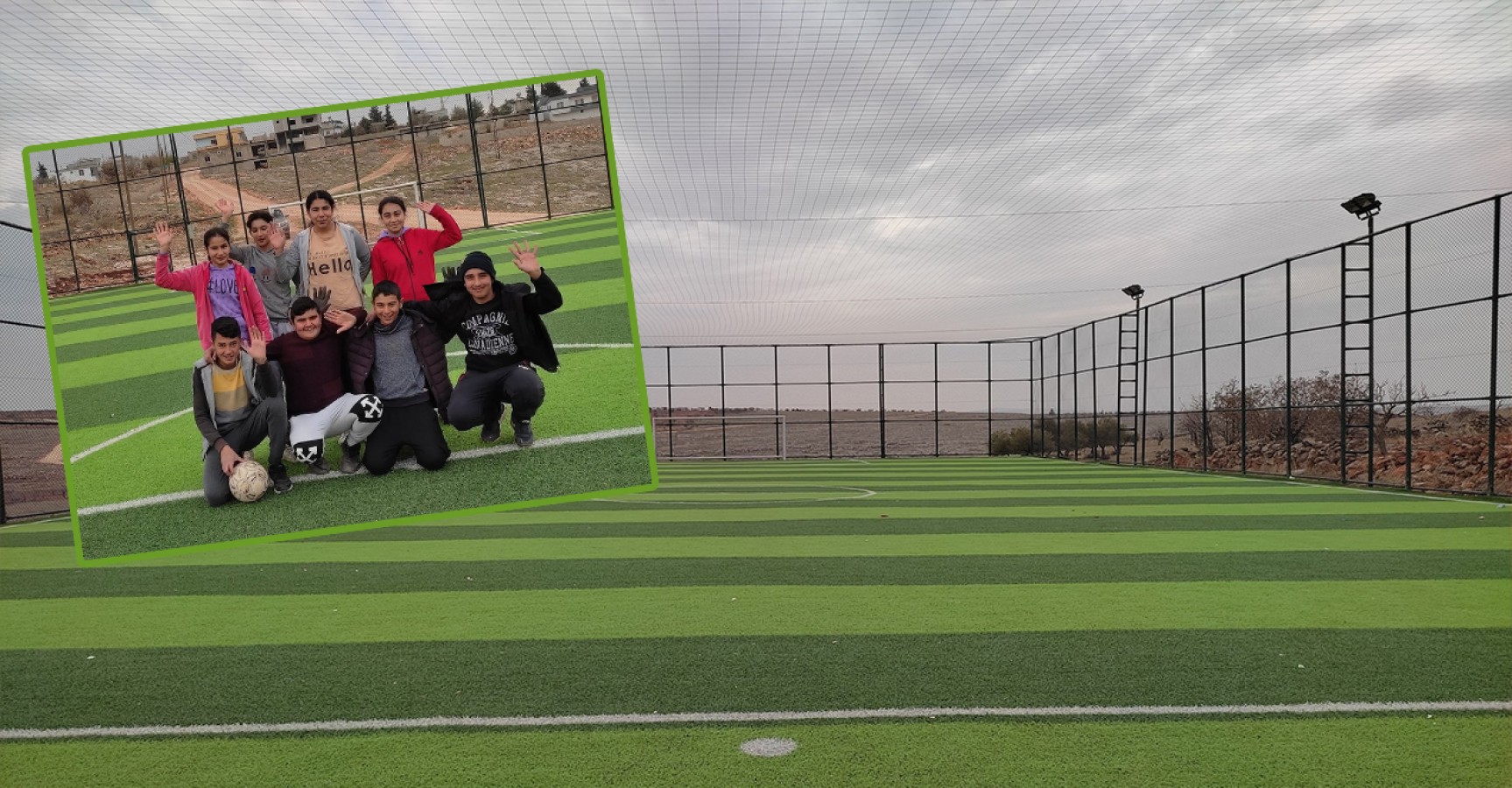 Öcalan’ın köyüne futbol sahası yapıldı