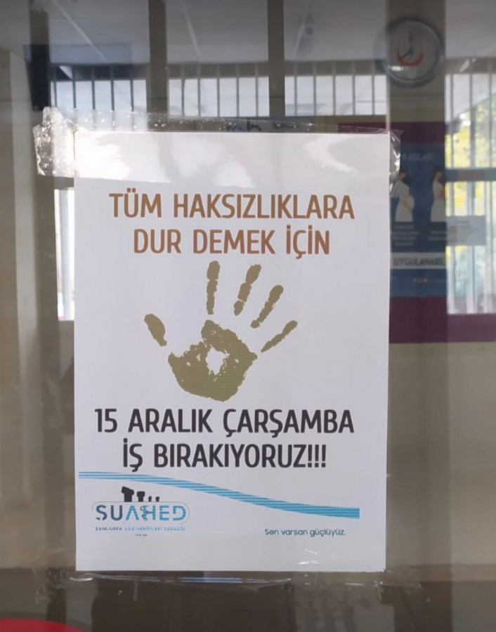 Urfa’da sağlıkçılar iş bıraktı