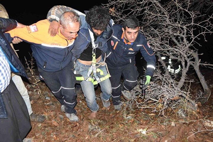 Siverek'te amatör dağcı iki gün mahsur kaldı