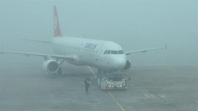 Bitmeyen çile! Uçak seferleri yoğun sisten etkilendi