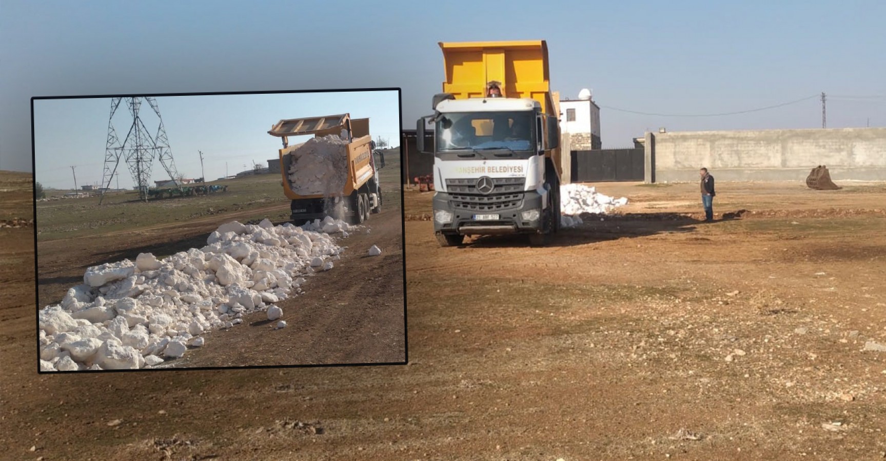 Eski kalede stabilize yol çalışması