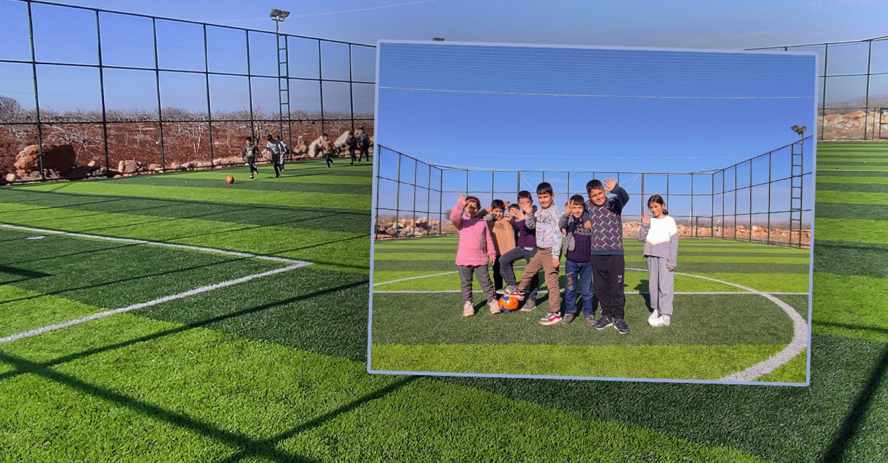 Halfeti’de kırsal mahalleye futbol sahası