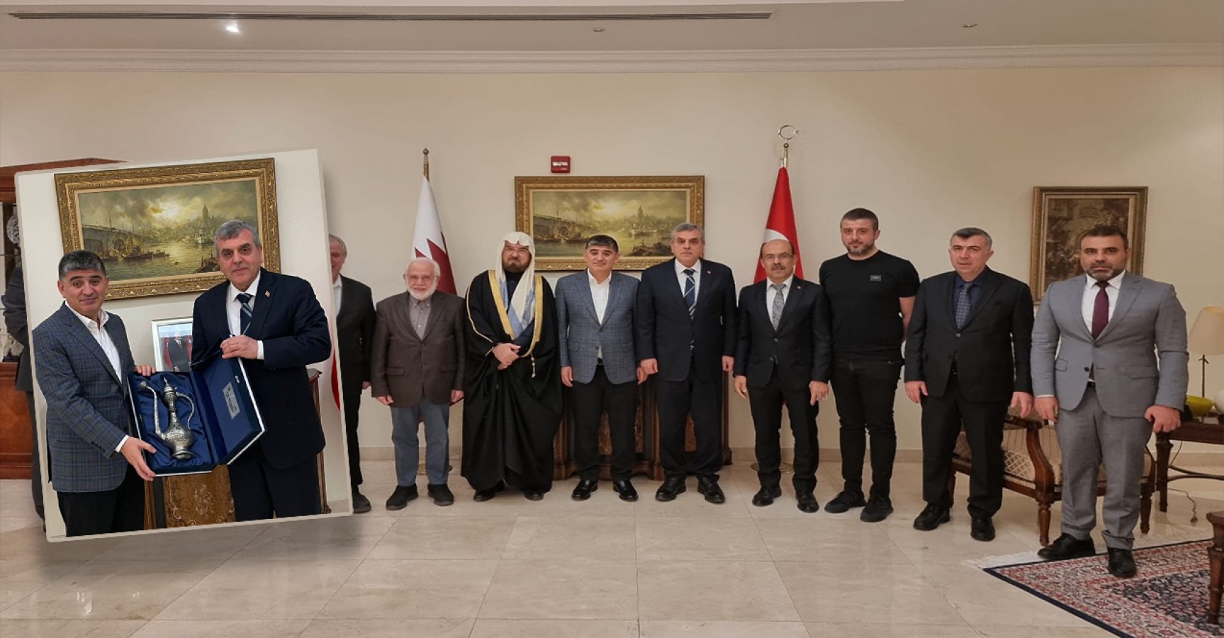 Beyazgül Katar’da Büyükelçi Göksu’yu ziyaret etti