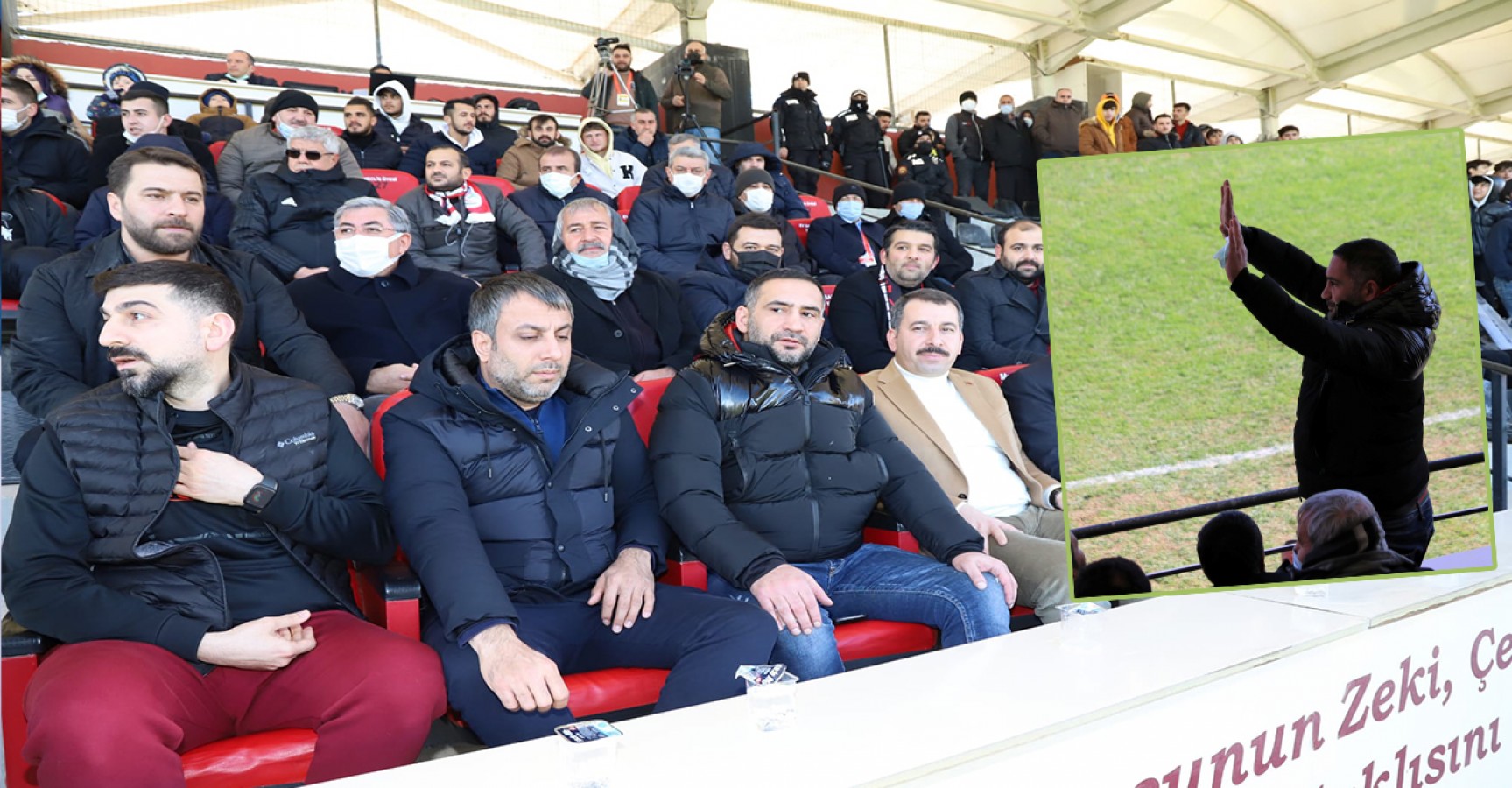 Efsane isim Karaköprüspor maçını tribünden izledi